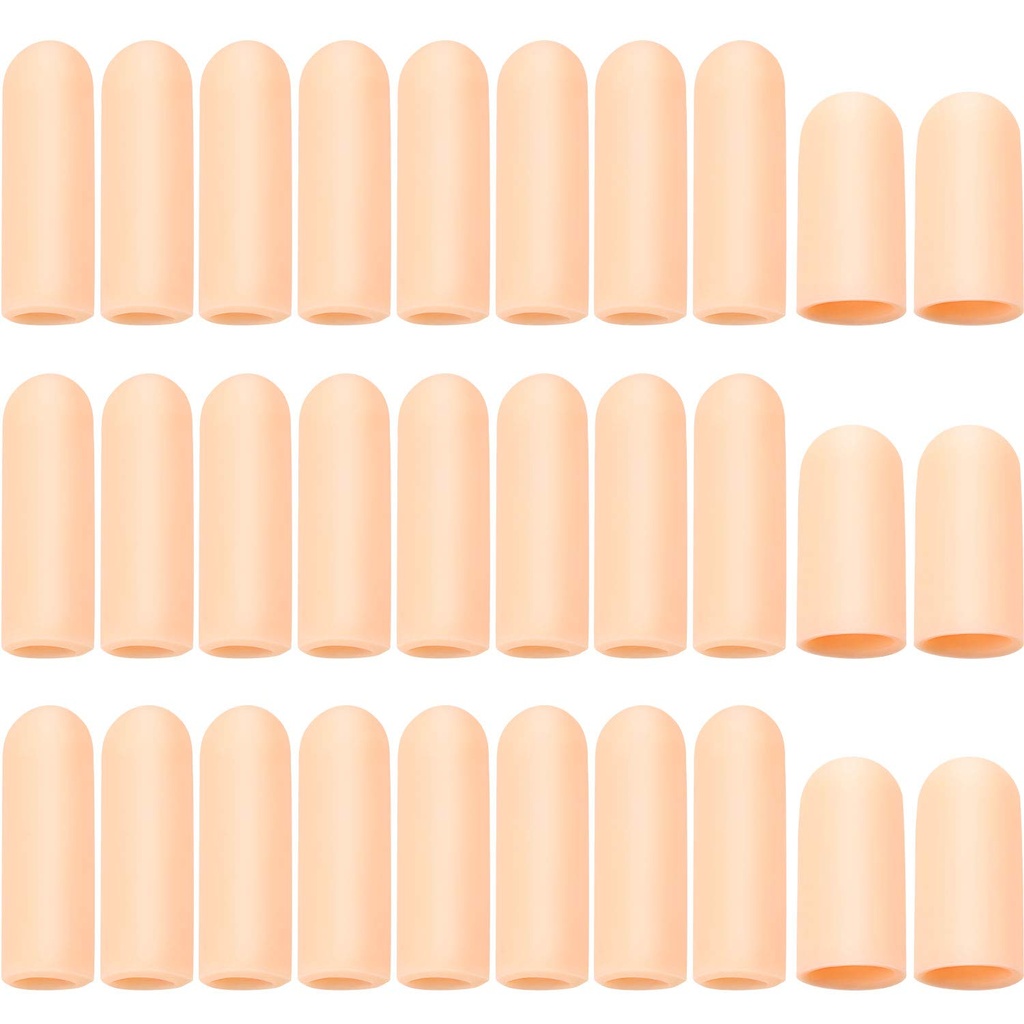 30 Potongan Kecil Jari Kecil Cots Silikon Cap Sleeves untuk Pendukung Pemicu Jari (Apik)