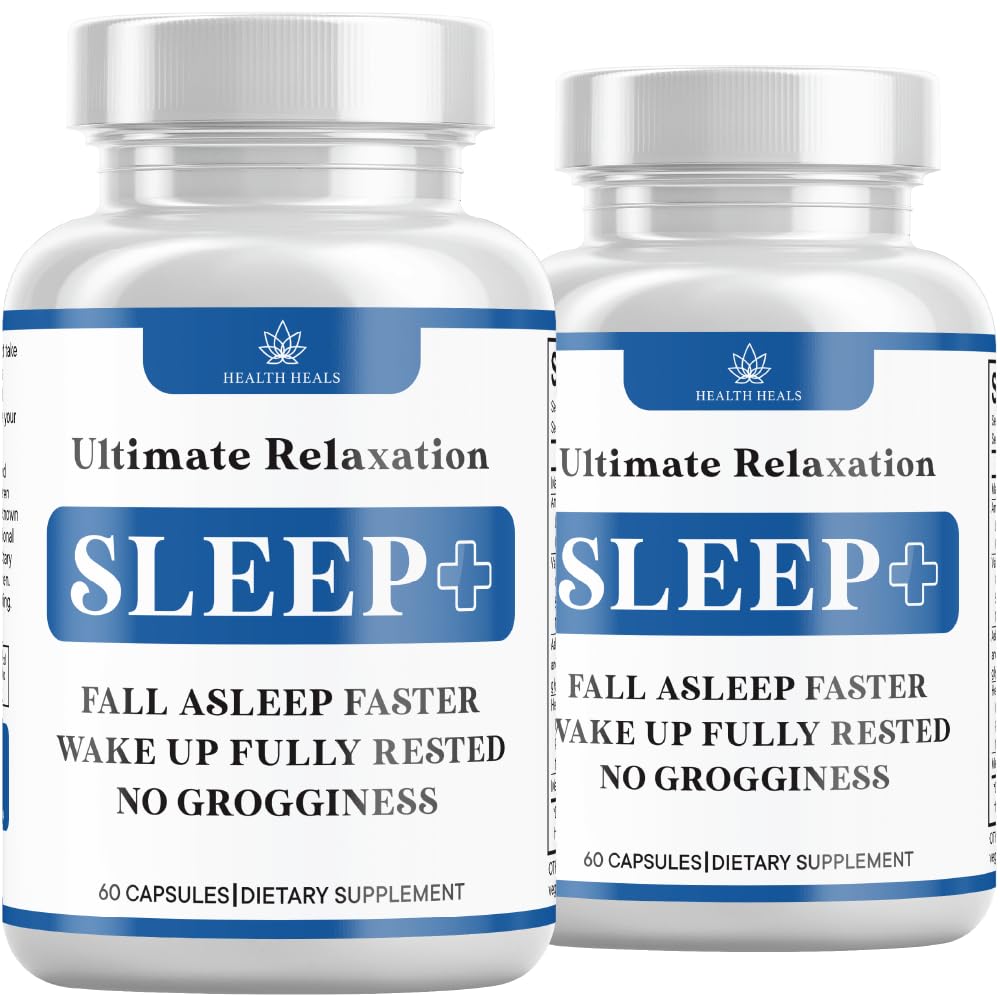 Relaxation Sleep Aid, Natural Non- Habit Forming, Sleep Suplemen Pengembangan untuk Dukungan bagi Longer & Better Sleep, Chamomile, Magnesium, Meltonin, Ashwagandha, GABA, Drug-Free (120 Count)