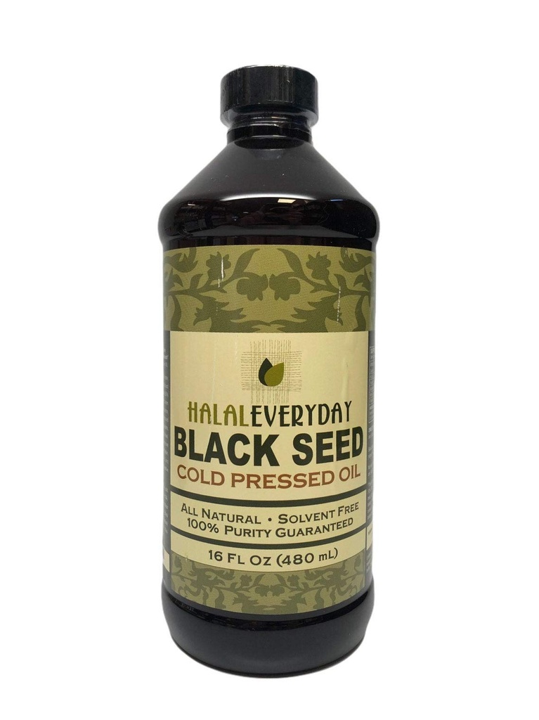 Minyak Benih Hitam murni - 16 OZ - 100% Benih Hitam Murni dan Dingin - GMO dan Vegan - Nigella Sativa