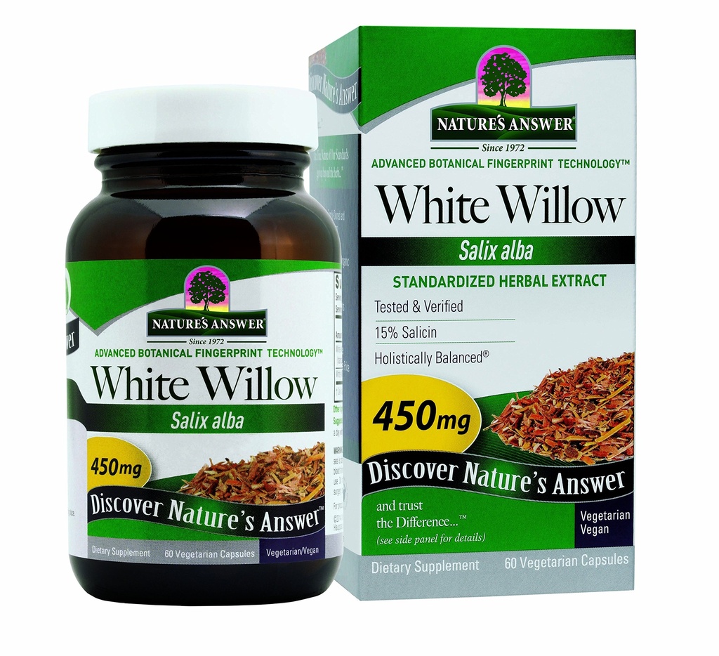 Nature 's Respone White Willow 124; Promotes Overall Health & Ywell-Being 124; Vegan, Gluten- Free, Non-GMO & Kosher Certifikasi 124; 60ct