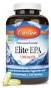 Carlson - Elite EPA Gems, 1000 mg EPA Fish Oil, Wild- Caught, Norwegia Fish Oil, Sustably Sourinably, Membantu mempertahankan Triglyceride Levels sehat, 120 Softgeels