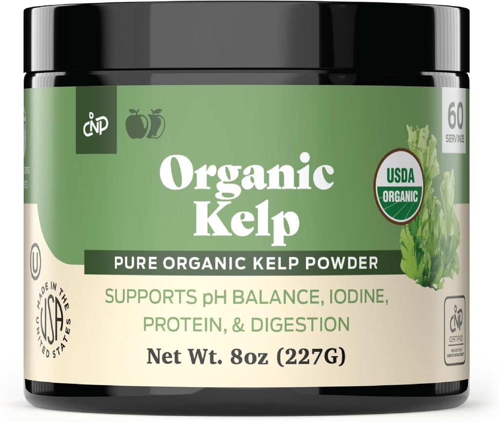 Suplemen Powder Organik Kelp - Llak Raw, Kering, Laut Pure Kelp Seaweed Powder 8oz 75 Serving Thyroid, Iodin, & Diatles