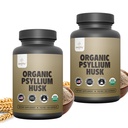 Zalthy Life - Psyllium Husk Kapsul, All- Natural Psyllium Husber, Psyllium Hussule for Gut Health, Non-GMO & Gluten- Free, 250 Vegan Husles - Pack of 2