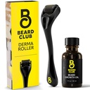 The Beard Club Derma Roller & Beard Growth Oil for Face, Body and Scalp Micronedling Roller for Men and Women with 540 Titanium Microneedles - Beard Roller for Hair & Beard