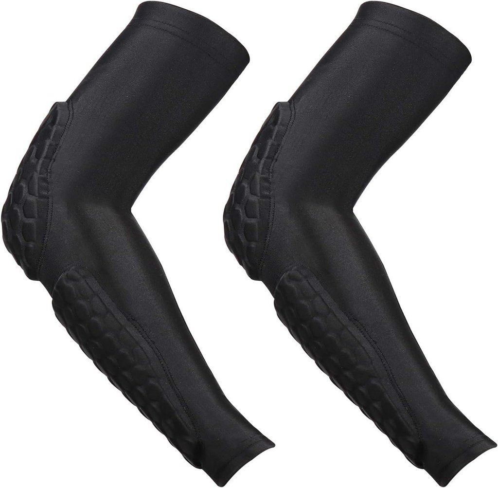 GUOZI Arm Elbow Sleeves, [2 Pack] Honeycomb Crashproof Arm Elbow Pads untuk Pemuda Dewasa Sepak Bola Bola Bola Bola Voli