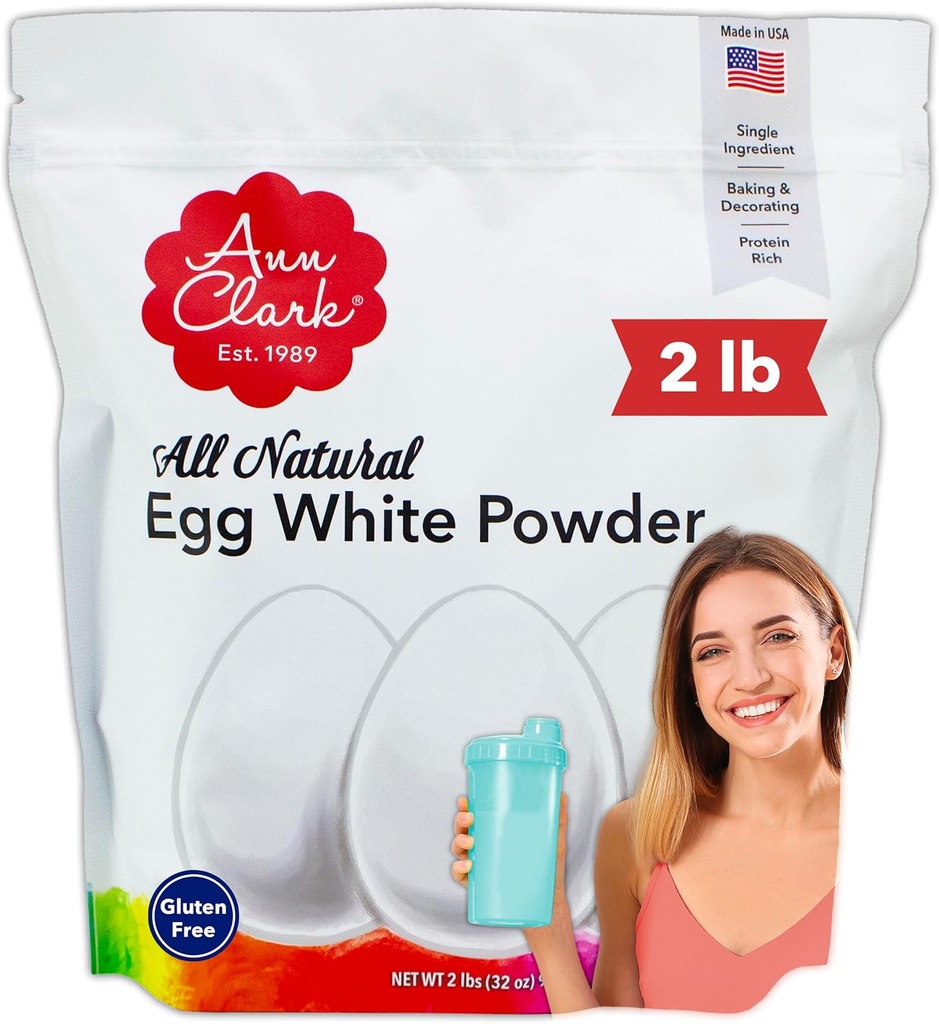 Ann Clark All Natural 100% Egg Protein Powder Made in USA, 2 Lbs