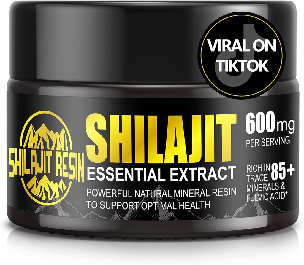 Boysea Shilajit Pure Himalaya Shilajit Resin - Gold grade 100% Shilajit Suplement - Natural Shilajit Resin with 85 + Trace Minemar & Fulvic Acid for Focus & Energy, Kebal, 50 Grams