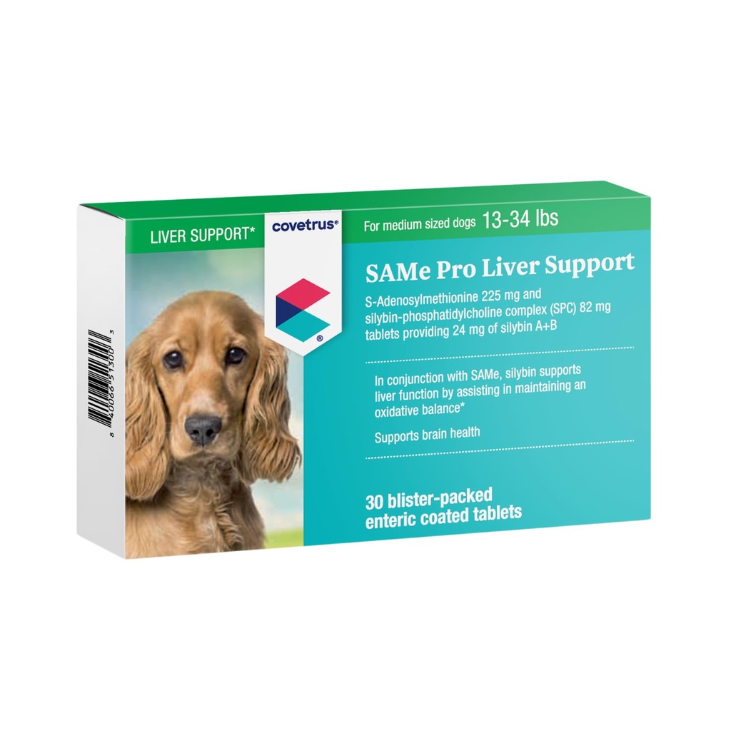 Dukungan Pro Liver yang sama untuk Medium Dogs, 225mg, Green, 13- 34 lb