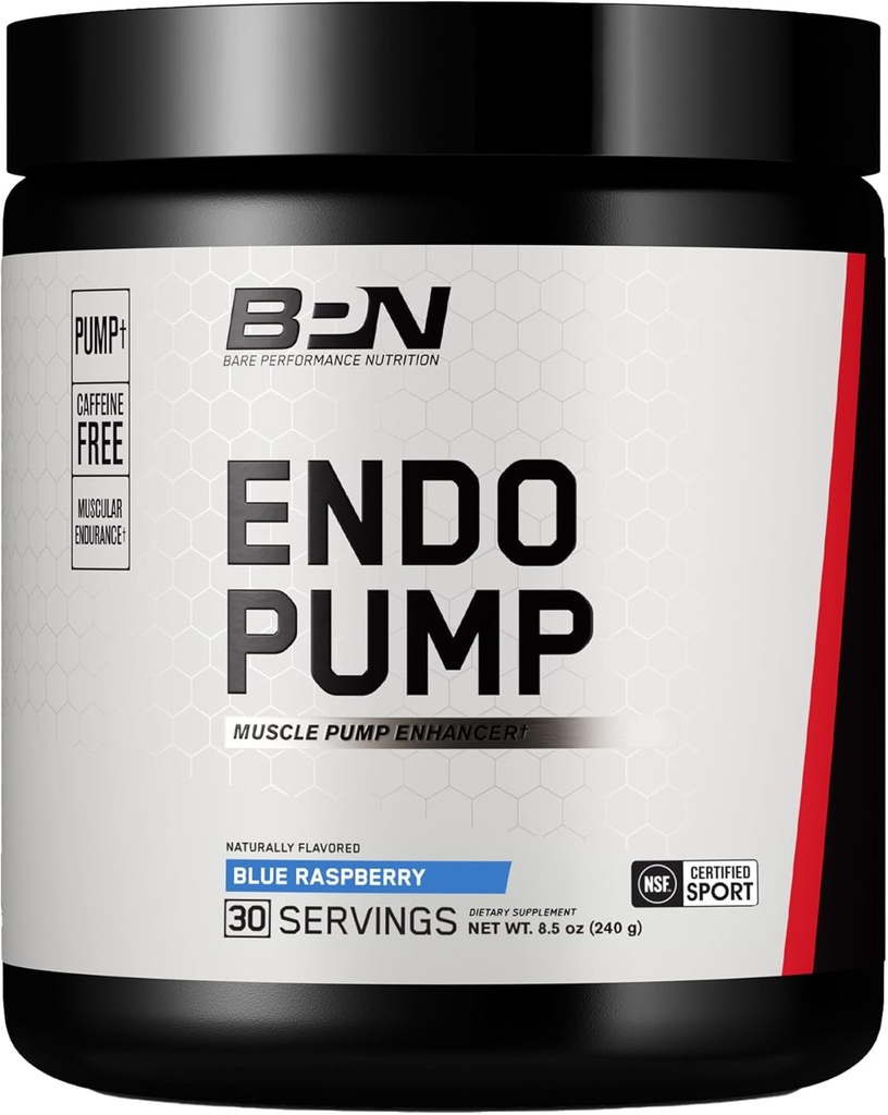 BAE PERFORMANCE NUTRITITION, BPN Endo Pompa Pre- Workout Pompa Enhancer, Meningkatkan Aliran Darah / Oksigen Transportasi ke Otot-Otot, Biru Raspberry