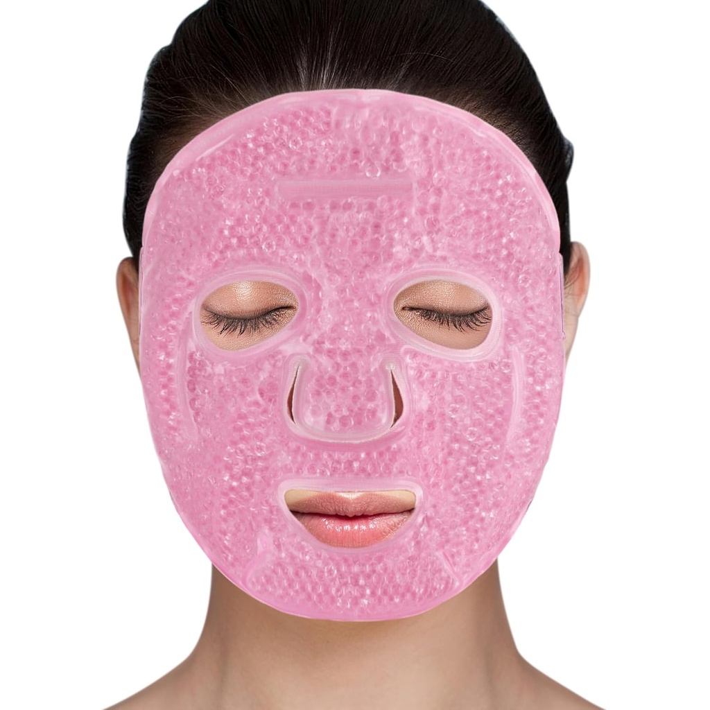 Lotfancy Face Ice Pack, Reause Ice Face Mask, Gel Bead Cold Face Face Eye Mask, Hot Cold Compress for Puffiniss, Fatul Routine, Post- Recovery, Headache, Skin Care, Post Laser Care