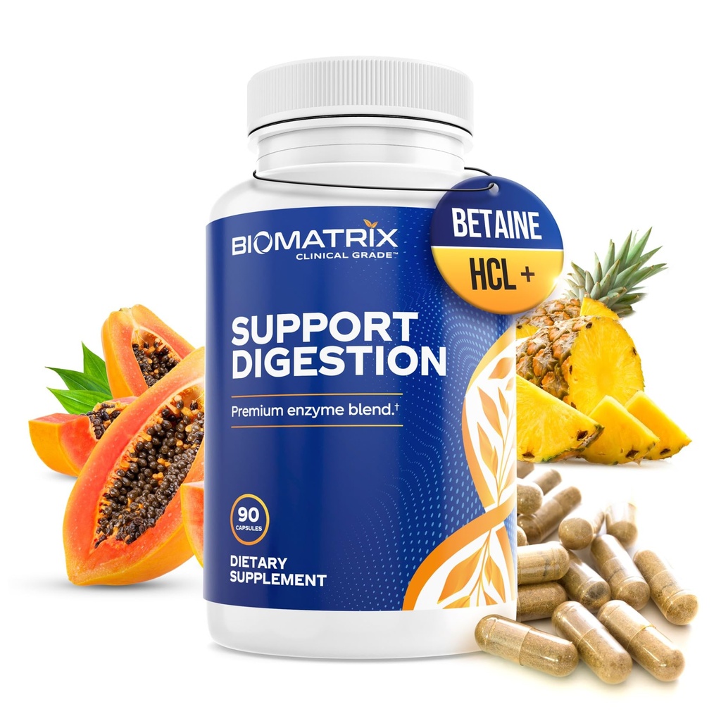 Suplemen Enzymes Digetical (90 Kapsul) During - dengan Purified Bile, Pankretin, Plant Enzymes, Ox Bile, Betaine HCL, Dukung Pembuangan Karbohidrat dan Protein