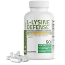 Bronson L-Lysine Defense Ammune Support Complex 1500 MG L- Lysine Plus Olive Leaf, Garlic, Vitamin C dan Zinc - Non-GMO, 90 Vegetarian Capsules