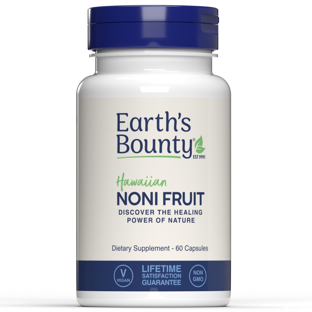Katup Buah Bumi Berharga Noni Hawaii - 60 Veggie Caps - Sistem kekebalan sehat dan Dukungan Kesehatan Gabungan - 100% Natural & Pure Noni - Vegetarian