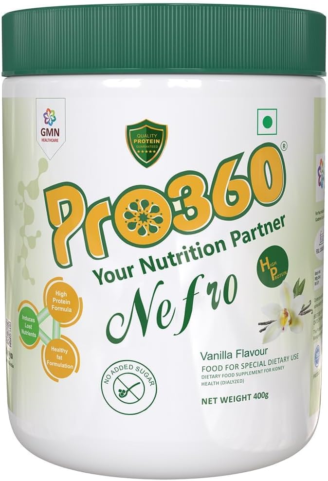 Nefr.o HP 400g (FKA Nephro) - Dialysis Carysis Care Nutritional Powder - High Protein Formula Enriched dengan L- Taurine, L- Carnitine for Ginjal / Renal Kesehatan - Tidak Ditambahkan Gula, Vanilla Flavour