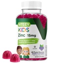 Viteey Zinc for Kids Gummies, 15mg - Imune Support - Powerful Natural Antioksidant, Anak-anak Zinc Vitamin Suplemen - Vegan, Gelatin Free, Gluten Free - Tasty Chewable Berry Flavor Gummy