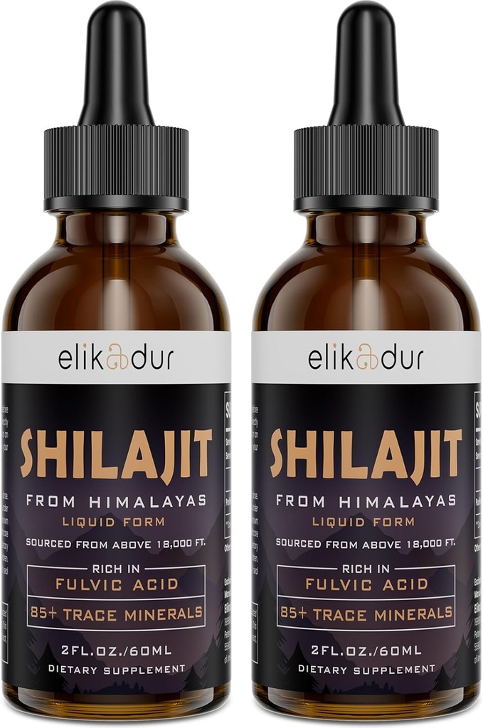 Shilajit Resin Contain 85 Trace Mineral, Alternative to Resin & Capsules, 120 ml