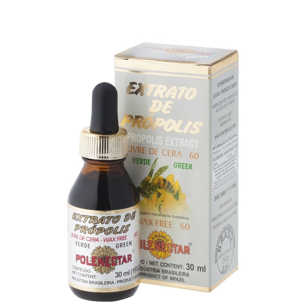 Brasil Impor Premium Bee Propolis Ekstrak Wax Bebas 60 (30ml) 4 Paket