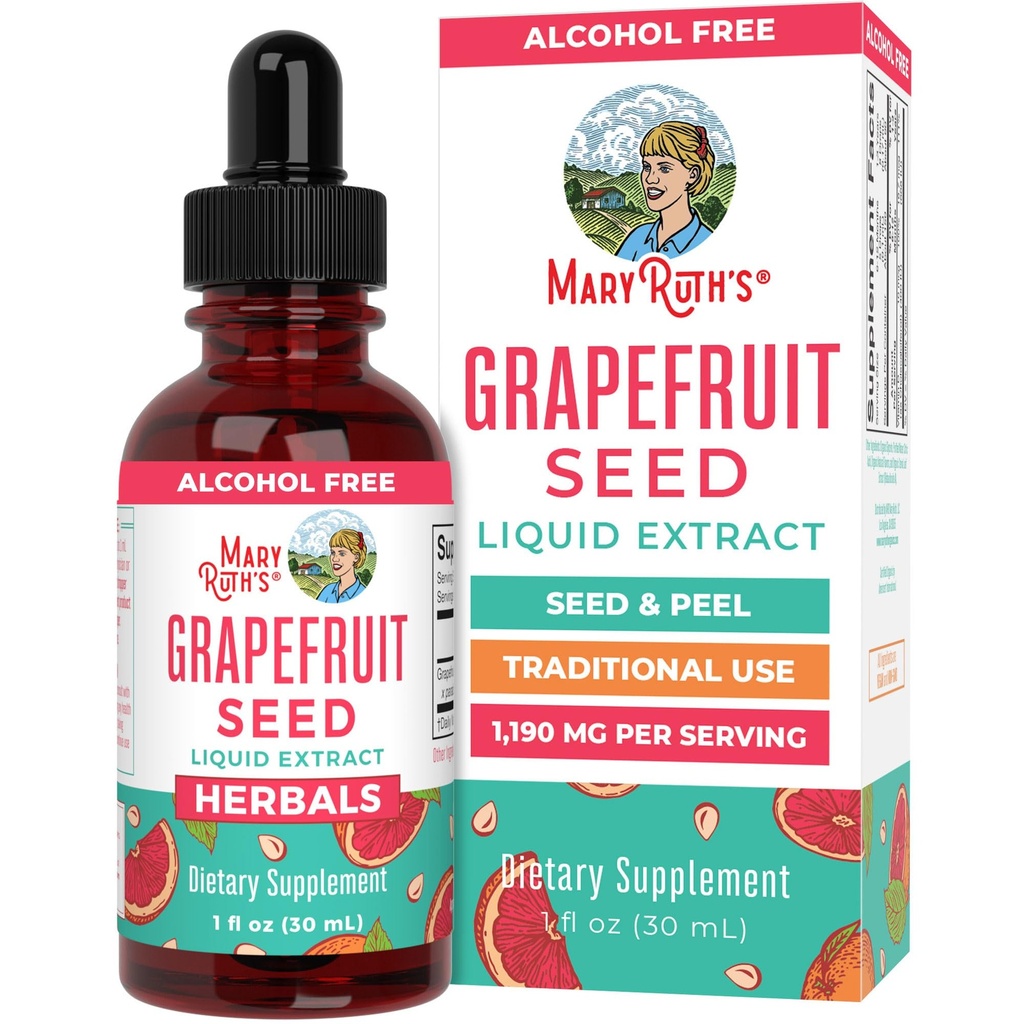 MaryRuth Organics Seed Extract Grapefruit Grapeth Seed Oil Drops 12.4; Peel & Bibit & Eds 124; Herbal Traptures Liquid Drops; Gula Bebas 124; Vegan 124; None-GMO 124; Gluten Free Alaghlade 124;