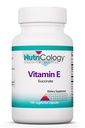 Nutricology Vitamin E Succinate Suplement - for Men & Women, 400 IU D-Alpha- Tocopheryl, Antioksidant, Vegetarian Capsules - 100 Count