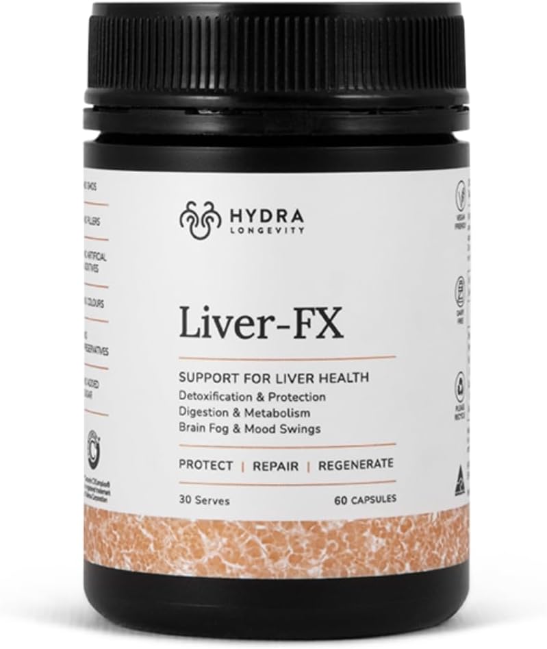 Suplemen Dukungan FX Liver dengan Milk Thistle, Dandelion Root, Liver Cleanse & Detox Formula, Non-GMO, Vegan, 60 Capsules (30 Pelayan)