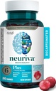 Suplemen NeURIVA Plus Otak untuk Memori, Fokus & Konsentrasi + Kognitif Fungsi dengan Vitamin B6 & B12 dan Secara klinis Diuji Nootropics Pemotongan dan Neurofactor, 50ct Strawberry Gummies