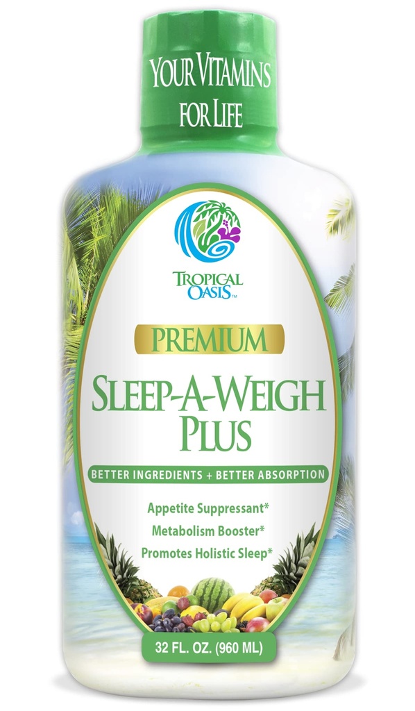 Slep-A-Weigh Plus 124; Liquid Sleep Multimineral = 124; Natural Sleep, Stress & Wess Loss Less Aid 124; w / Collagen, L-Carnitine, L-Lysine, Tonalin CLA, Apple Cider Vinegar, 5- HTP, Vitamins 1244; None-GMO 1243333333333I