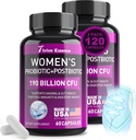 Progres untuk Perempuan 190 Miliar CFU - 10 Strains & Postopine- untuk Wowen- Ammune, Digetical, Gut, Vaginal & Urinary Kesehatan, PH Basirance - Pendukung Konstilasi Occasional, Gas & Bloating, 120 Capsule