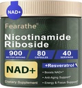 Lipomal Nicotinamide Riboside - NAD + Tambahan dengan Resveratrol dan Quercetin - NAD Nicotinamide Riboside Resveratrol 900mg untuk Anti- Aging, Energi, Fokus - 80 Kasules, 40 Hari Supply