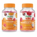 Lifeable Calcium dengan Vitamin D Kids + Calcium Magnesium & Zinc Kids, Gummies Bundle - Tasting, Persediaan Vitamin, Gluten Bebas, GMO Bebas, Gummy Tertipu
