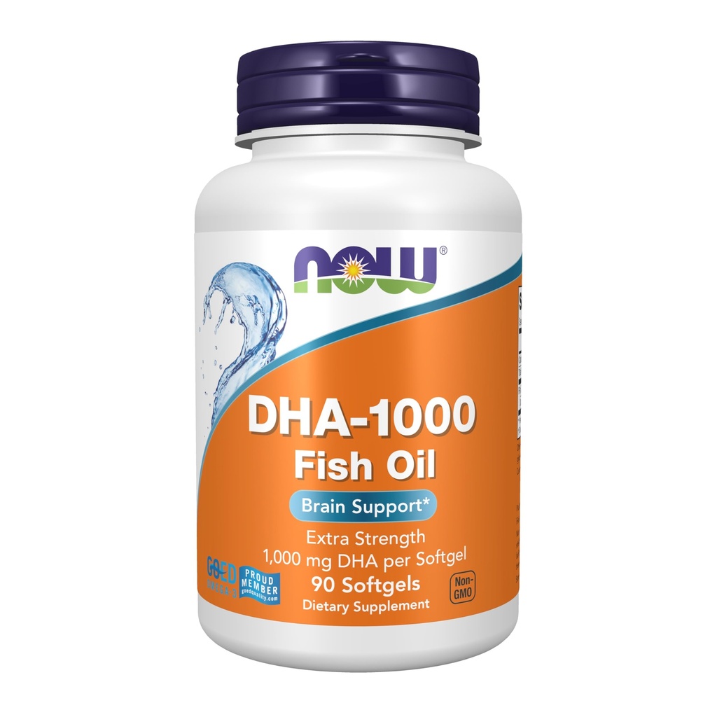Sekarang Suplemen Makanan, DHA 1.000 Otak Dukungan, Kekuatan Ekstra, 1.000 mg DHA, 90 Softgels
