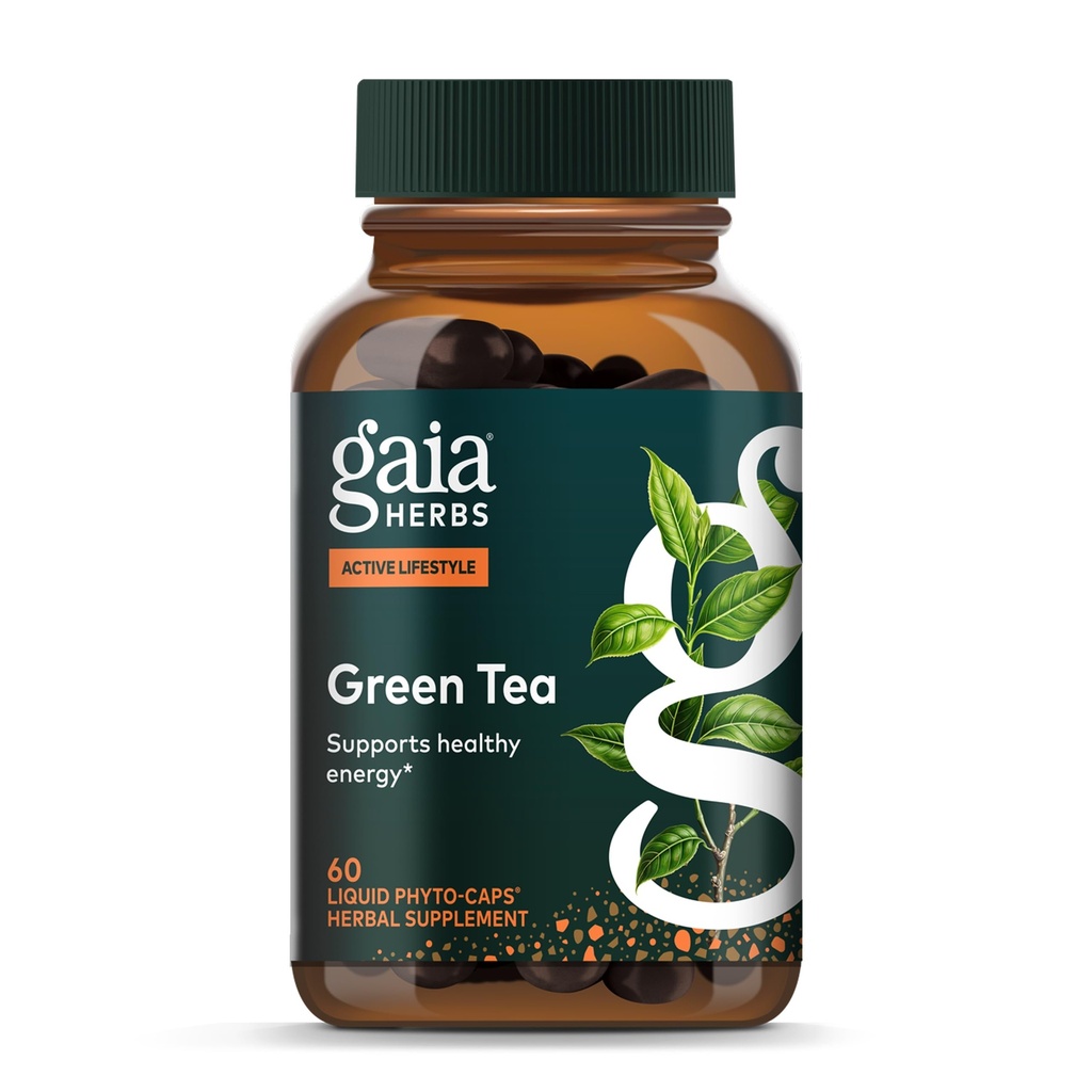 Gaia Herbs Green Tea - Membantu Mempertahankan Berat Sehat dan Tingkat Energi * - dengan organik Green Tea Leaf dan Ekstrak - 60 Vegan Cair Phyto- Kapsul (15 Hari Suppply)