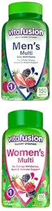 Bundle of vitafution Adult Gummy Vitamin for Men, Berry Flavared Daily Multivitamin for Men, 75 Day Supply, 150 Count + Vitafure Womens Multivitamin Gummies, 75 Days Supply, 150 Count