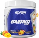 Tambahan Alpha Amino NRG + BCAA Amino Energy Recoder - Hidration Blend with Electrolytes - Focus Blend for Optimal Performance Support in Men & Women (30 Servings, Peachy Mango)