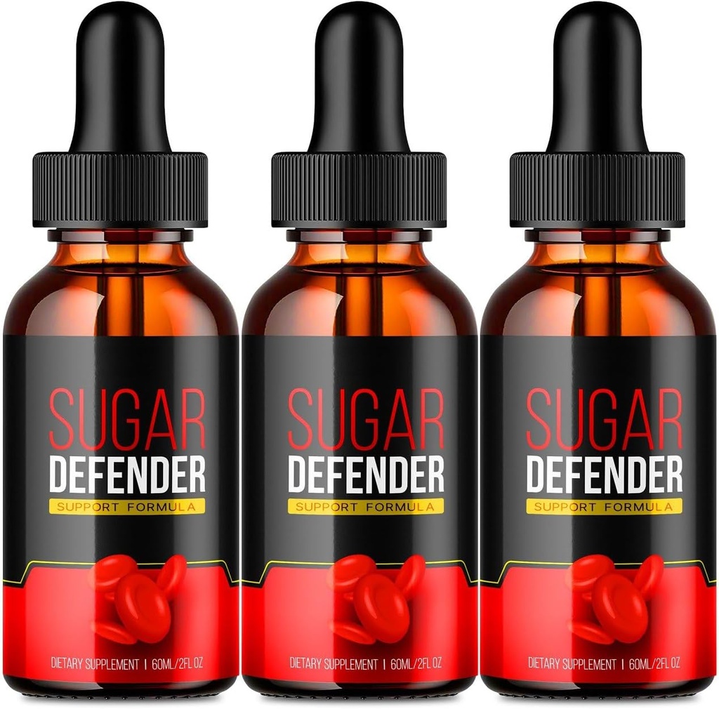 ViVE MD Sugar Defender Drops - Formula Resmi - Sugar Defender 24, Sugar Defender Liquid, Maximum Power Sugar Defender Suplemen dengan Hawthorn Berry Organic, Sugar Defender Reviews (3 Pack)