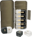 Weekly Pill Organizer 2 Times sehari, Moisture- Bukti, Kompartemen Terpisah, AM PM Pil Box 2X 7 Day, Travel Pill Organizer for Pills / Fish Oil / Medication / Vitamin / Suplemen (Black + White)