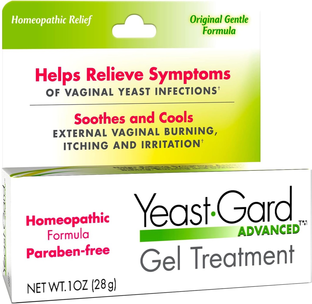 Yeasgard Advanced Homeopathic Yeast Treatment Vaginal Gel-White 1 oz