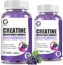 Creatine Monohydrate Gummies Strength for Men & Women, Energy Boost Work Supplemen - Grape Flavor
