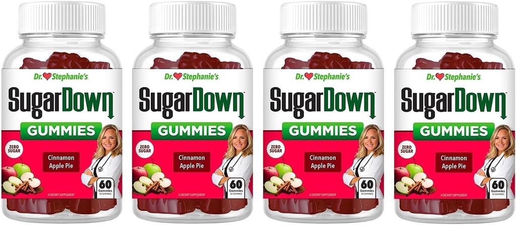 SugarDown Gummies Dr. Stephanie - Ceylon & Cassia Cinnamon Tambahan - 4 Pack