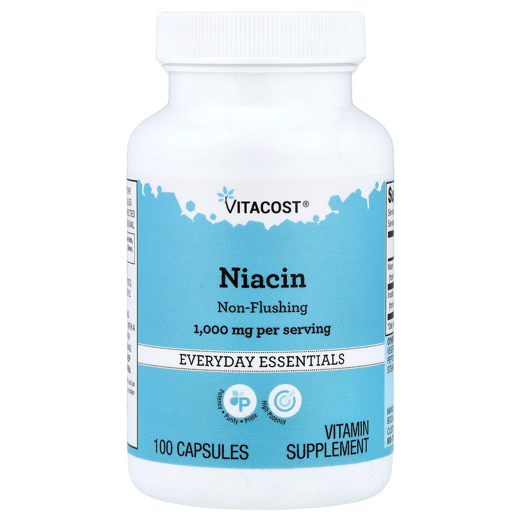 Vitacost Niasin Non-Flushing - 1000 mg per Serving - 100 Kapsul