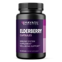 Sambucus Black Elderberry Capsules - Suplemen Dukungan Ammune untuk Dewasa - 400mg Ekstraksi Per Serving untuk Overall Wellness - Vegetarian- Friendly, Non-GMO, Unfeatored - 60 Count, 2 Pasokan Bulan