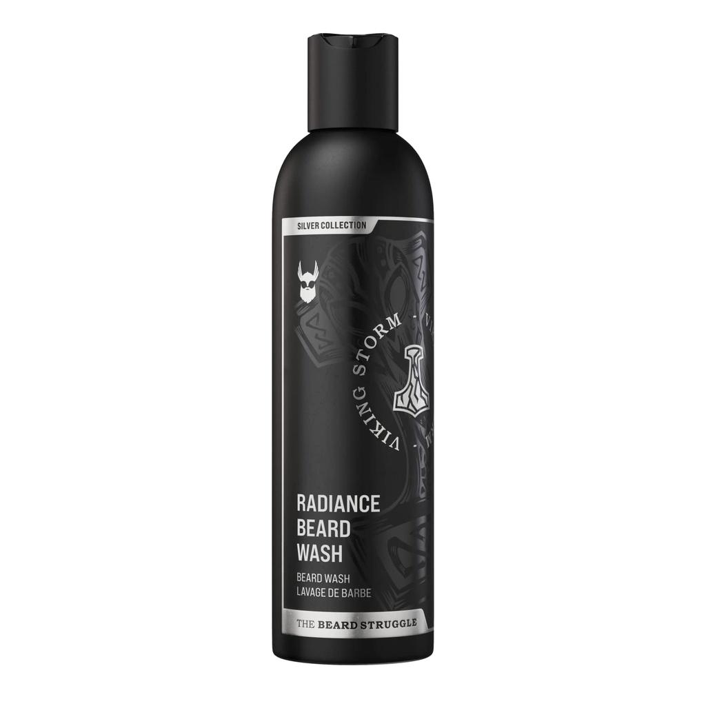 The Beard Struggle Radiance Beard - Deep Clean & Hydrated Beard Care - Viking Beard Shampere for Men (8 Fl oz) - Silver Collection - Gold Collection - Platinum Collection