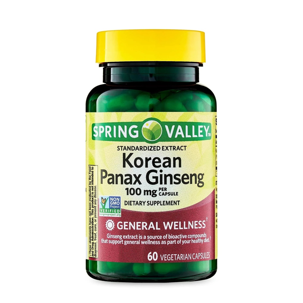 Konvergensi Panax Korea Ginseng Kapsul Vegetarian, 100 mg, 60 Cacah