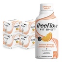 Freeflow Fit Energy Shots, Orange Slice, Natural Caffeine Boost with L-Theanine, Ginseng, Vitamin, Pregories, Electrolite (24 Count, 2oz Shots)