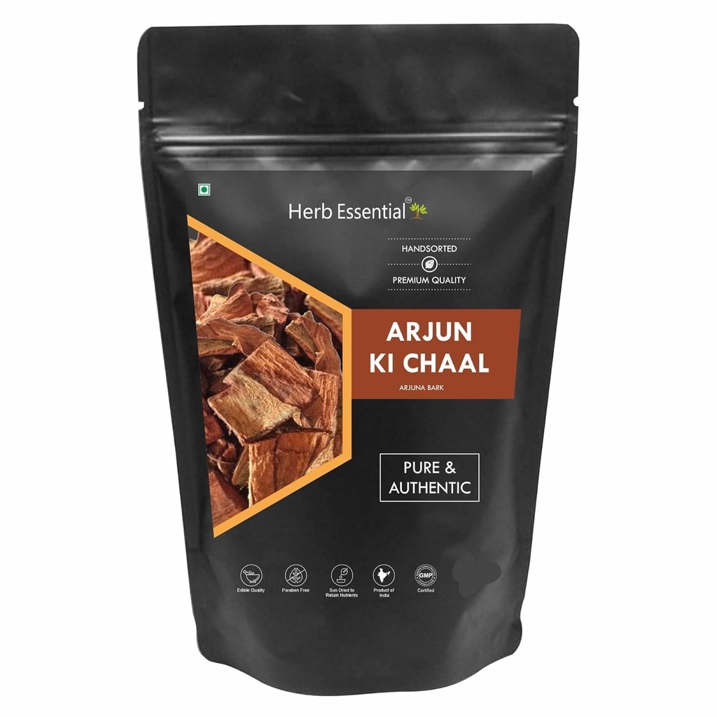 Arjun ki Chaal- Raw, Terminalia Arjuna Bark 124; Raw Dry Organic Arjun Tree Bark, Sun Dry 200 gma