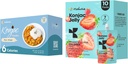 Hethstia Konjac Jelly Strawberry Flavor dengan Collagen Peptides 10 Packs dan Konjac Rice Gluten Gratis 12 Paket Low Calorie, Keto, Sugar Free, Healthy Food