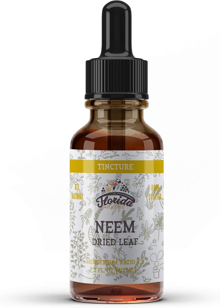 Neem Tincture, Organic Neem Extract, Neem Drops (Azadirachta Indica) Dry Leaf