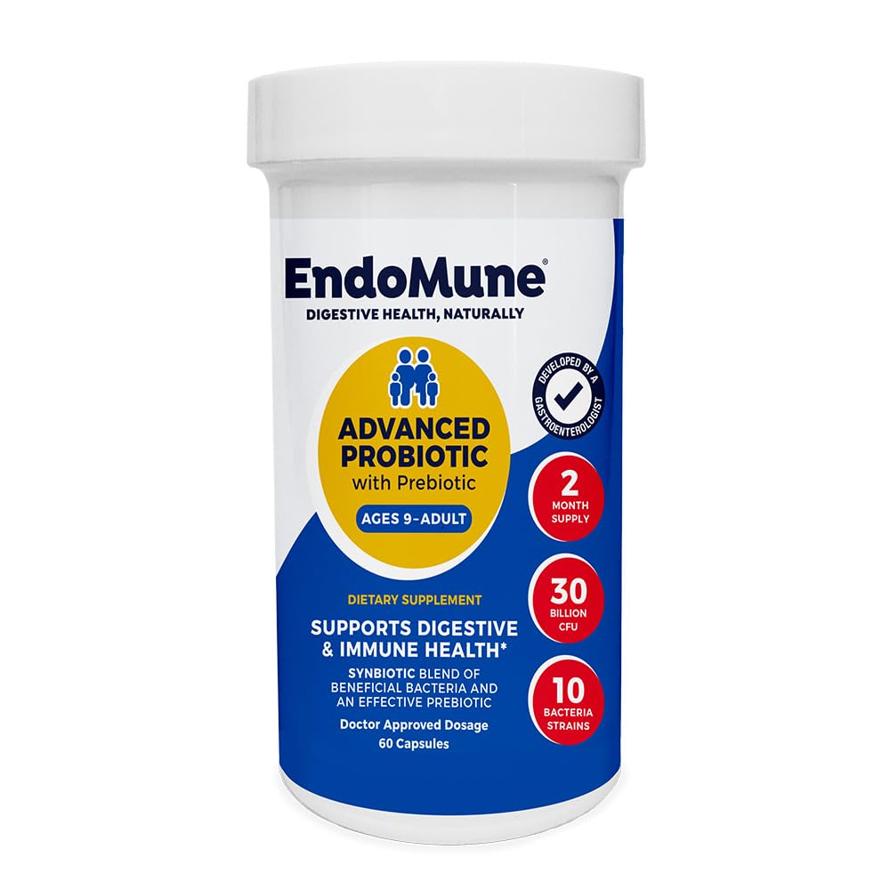 Endomune Advanced Adult Multi- Strain Probiotic Suplement with Prebiotic - 10 Strains, 30 Milyar CFU