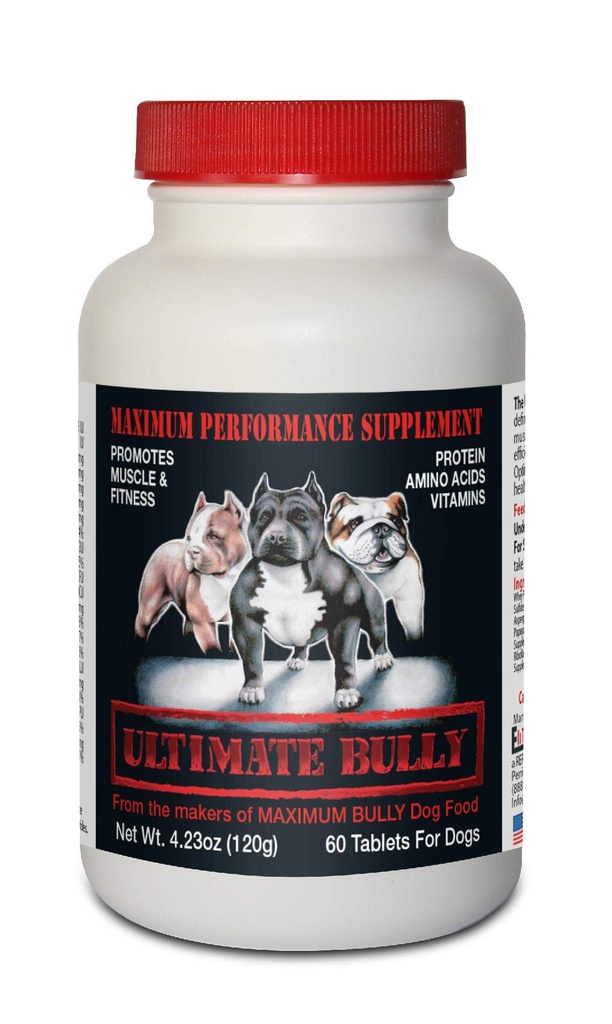 Ultimate Bully - Maximum Performance Canine Tambahan, 60 Tablet, Dibuat di Amerika Serikat
