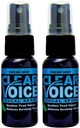 Clear Voice Oral Throat Spray Singing Ease Clarity Soothing Damsturizer Moisturief Vocal Eze Reducer Booster Treatment, Made in USA, Fresh Mint Flavor (2 Pack)