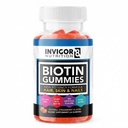 INVIGOR8 Biotin Gummies 1000mcg 124; Hair Skin Nails Vitamin Supplemen Pria & Anak-Anak 5000mcg x2 124; Vegan Kosher Halal 124; Strawberry Flavor 124; 60